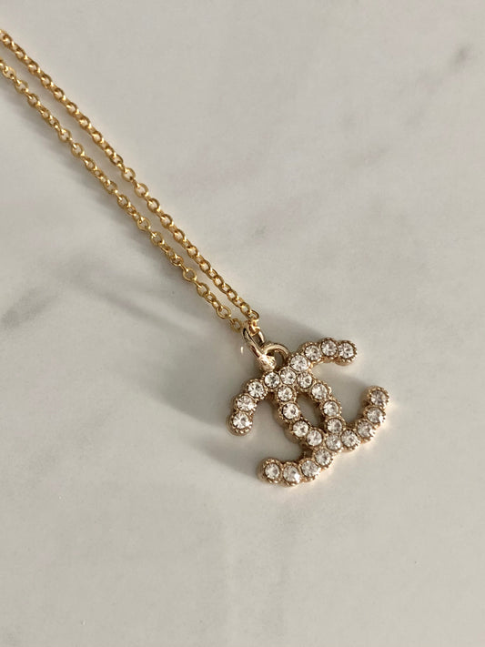 Repurposed Zipper-Pull Necklace - Sparkle