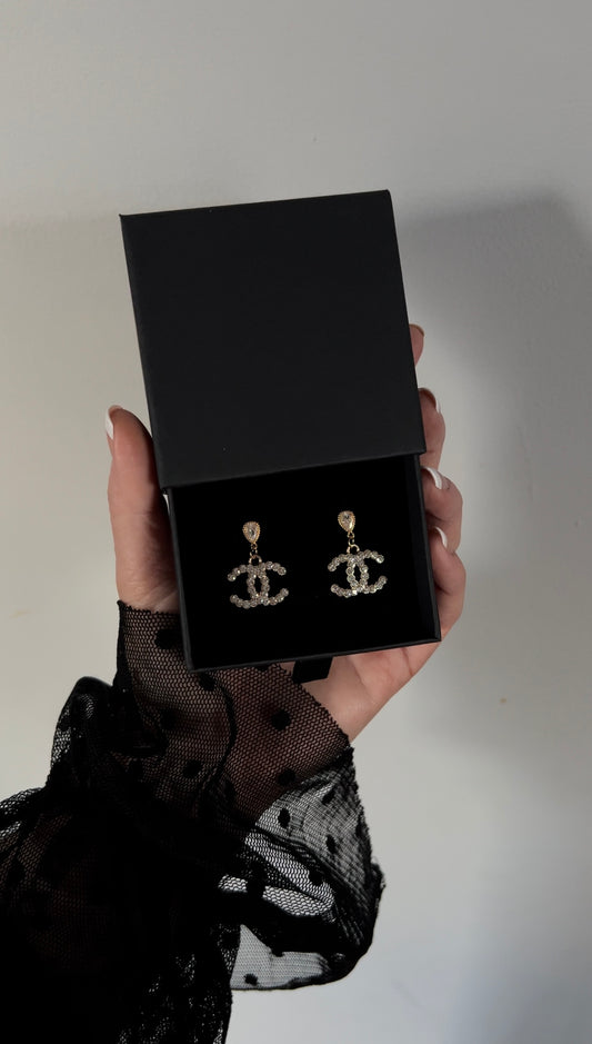 Zipper-Pull Drop Earrings - Sparkle